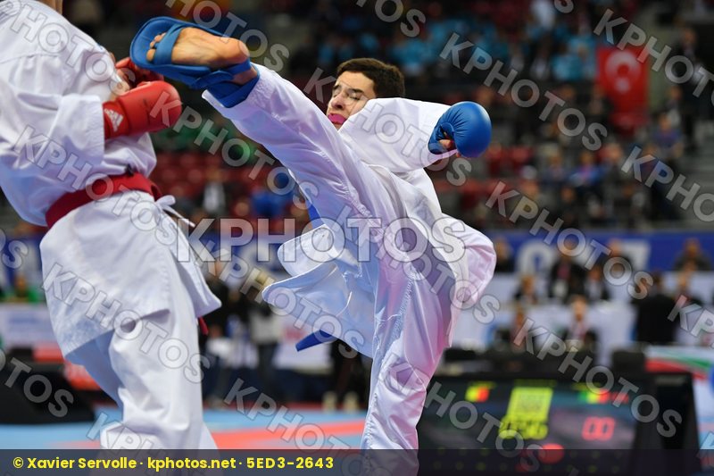 Cadet kumite male -52 kg, Ciarloni Mattia, El yazidi Bilal, Fran