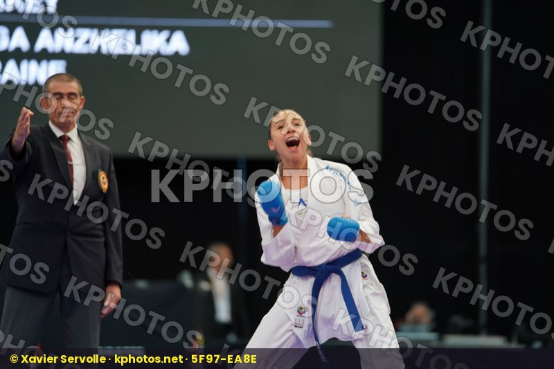 Female kumite -55 kg happy Terluyga Anzhelika Turkey Ukraine Yak