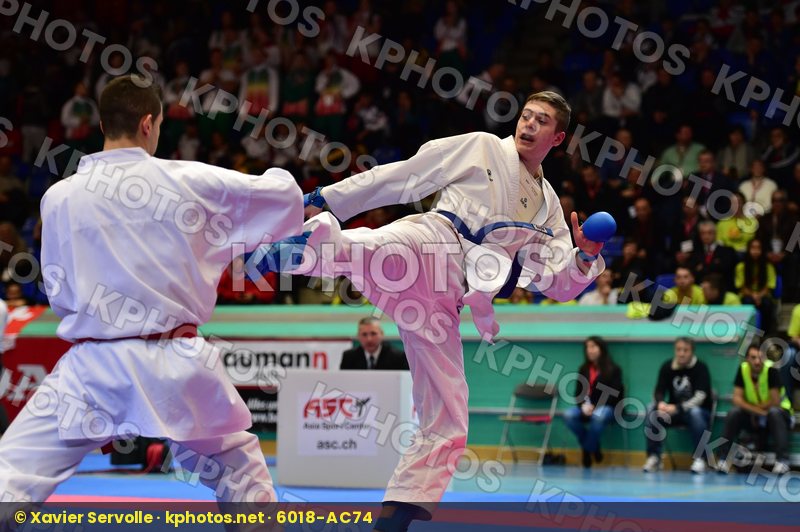 +76 Kg Belarus finals junior kumite male Martinez_Velilla Marcos