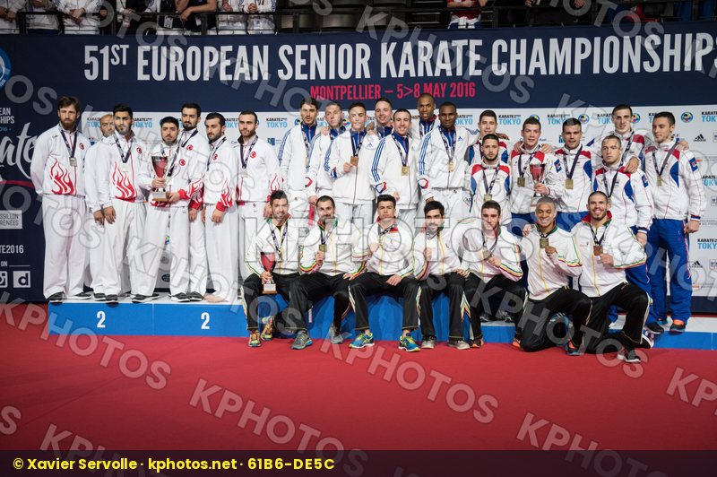 france kumite Male podium Portugal Serbia team Turkey