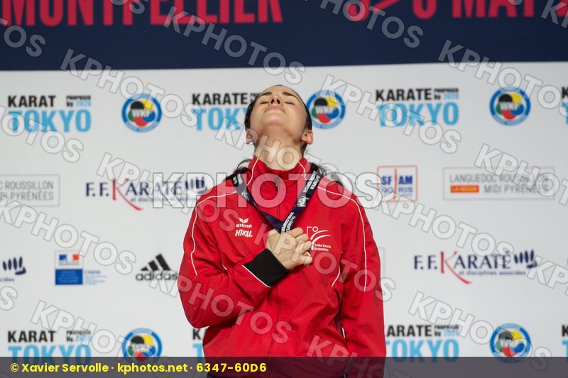 -68 Kg Female kumite podium Quirici Elena Switzerland