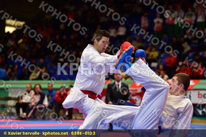 +76 Kg Belarus finals junior kumite male Martinez_Velilla Marcos