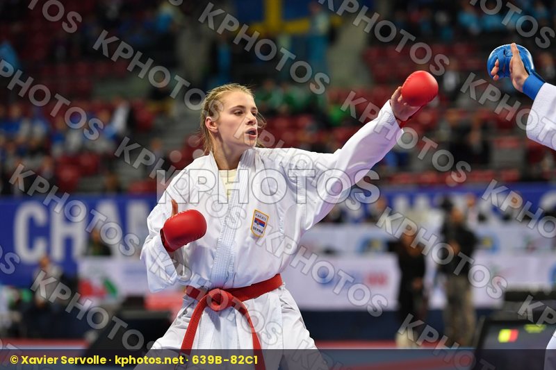 Belgium, Brognon Eva, Cadet kumite female 54+ kg, Milovanovic An