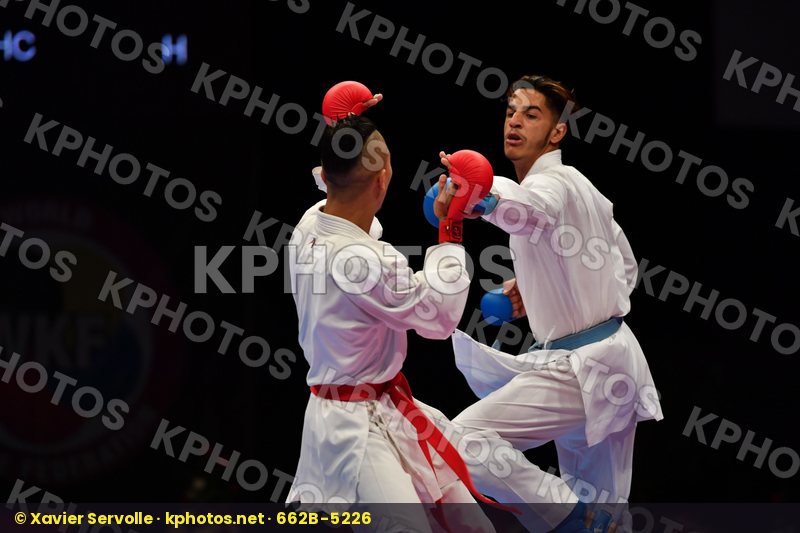 Male kumite -60 kg Morocco Takzima Aymane Taoussi Mohammed