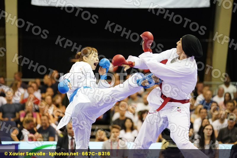 Abbasali Hamideh Female Kumite +68kg Gold match Iran Islamic Republic of Japan Uekusa Ayumi