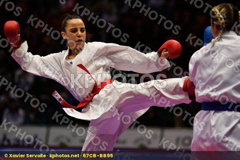 Female kumite -50 kg France Morocco Recchia Alexandra Sayah Aich