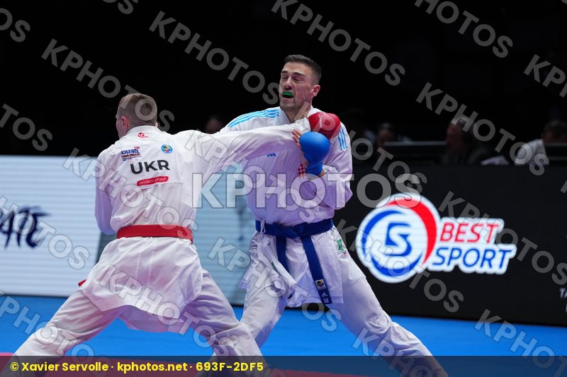 CHOBOTAR VALERII (UKRAINE) vs KVESIC IVAN (CROATIA) in Male Kumite -84 Kg - Final Bout