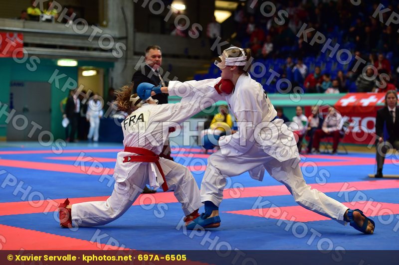 +54kg cadet female finals france kumite Lindstrom Madeleine Segu