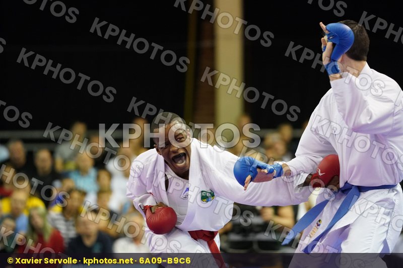 Brazil bronze match Male Kumite -75kg Scott Thomas USA Verissimo Hernanit