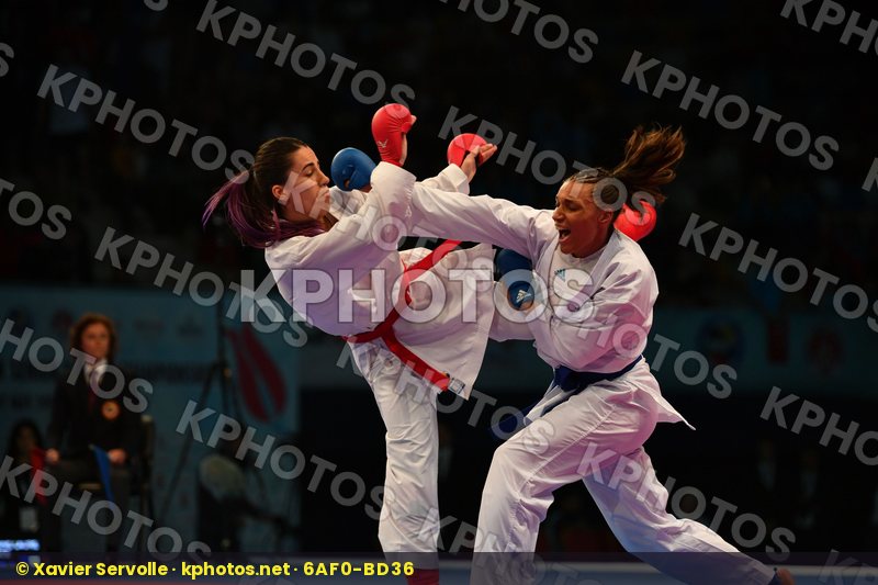 Female kumite 68+ kg Florentin Anne laure France Hocaoglu Meltem