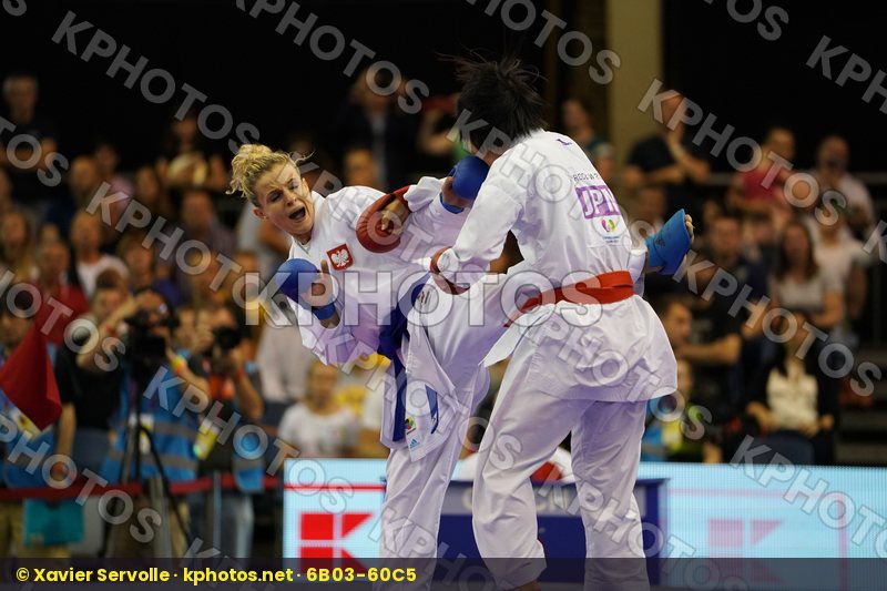 Female Kumite -50kg Japan Miyahara Miho Nowakowska Madgalena Poland