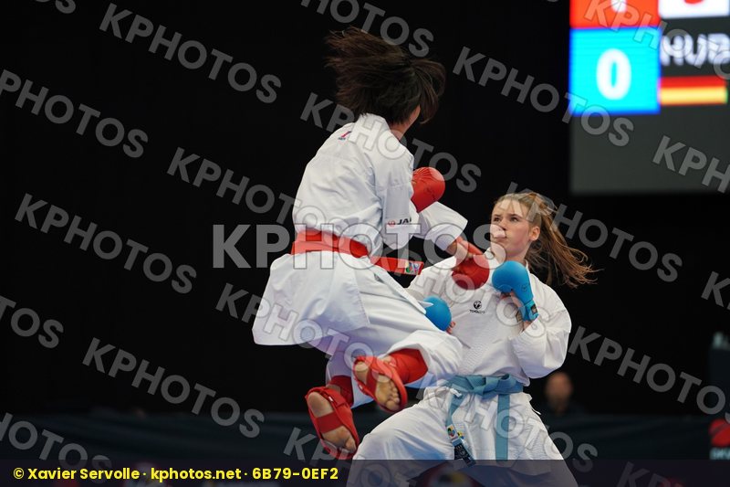 Female kumite -50 kg Germany Hubrich Shara Japan Miyahara Miho
