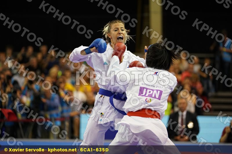 Female Kumite -50kg France Gold match Japan Miyahara Miho Recchia Alexandra