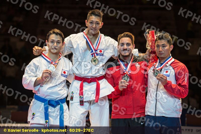 Japan kata Kinjo Arata Kiyuna Ryo male podiums Quintero Damian S