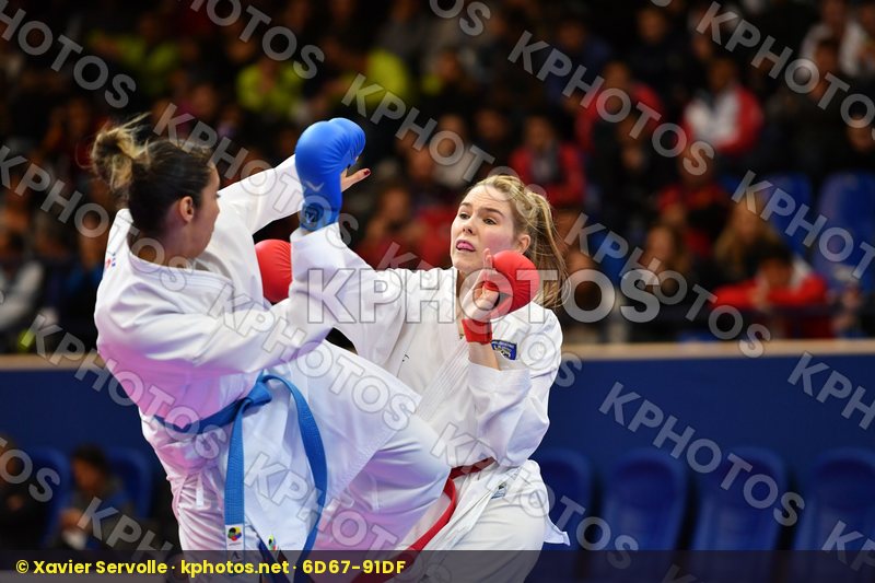 England Female kumite -68 kg France Karwacinski Kate Matoub Lamy