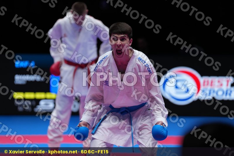 MIKULIC NEMANJA (MONTENEGRO) vs SHARAFUTDINOV ERNEST (EKF-1) in Male Kumite -75 Kg - Final Bout