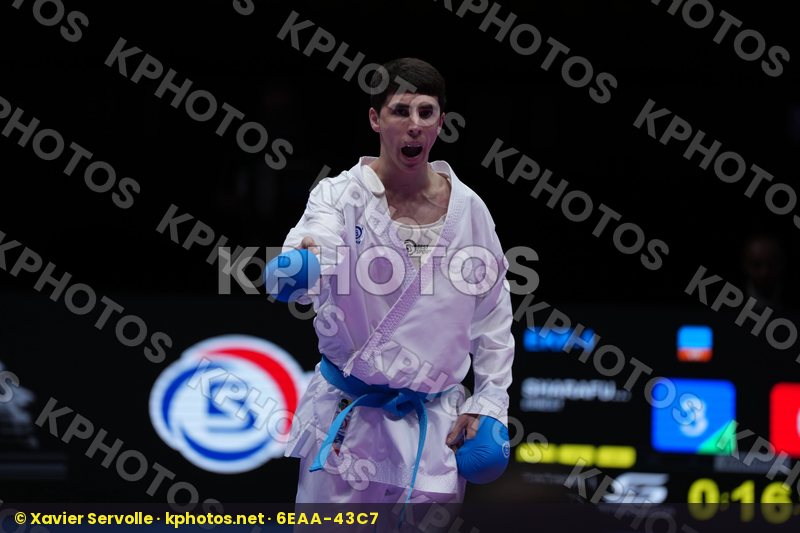 MIKULIC NEMANJA (MONTENEGRO) vs SHARAFUTDINOV ERNEST (EKF-1) in Male Kumite -75 Kg - Final Bout