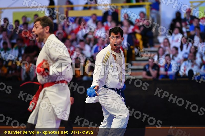 Arkania Gogita Ganjzadeh Sajad Georgia Iran Male kumite 84+ kg