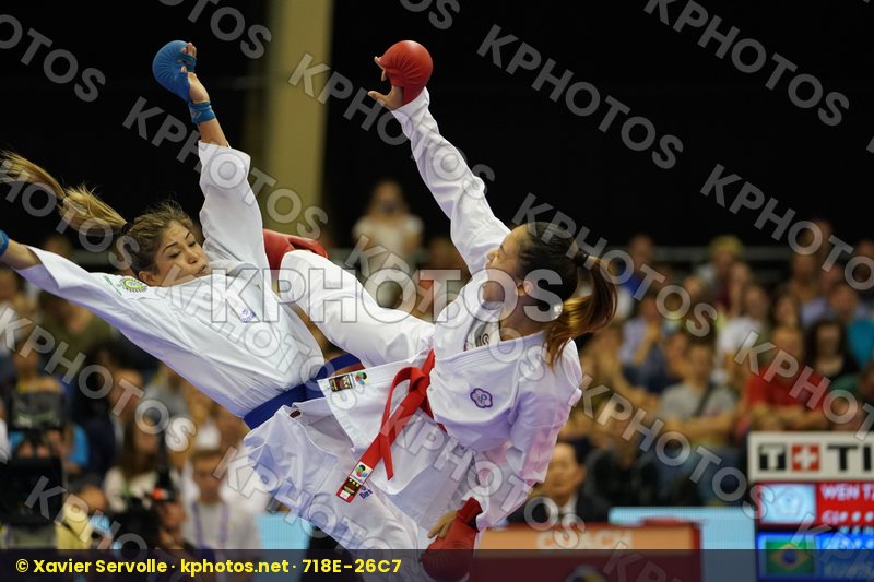 Brazil Chinese Taipei Female Kumite -55kg Gold match Kumizaki Valeria Wen Tzu-Yun