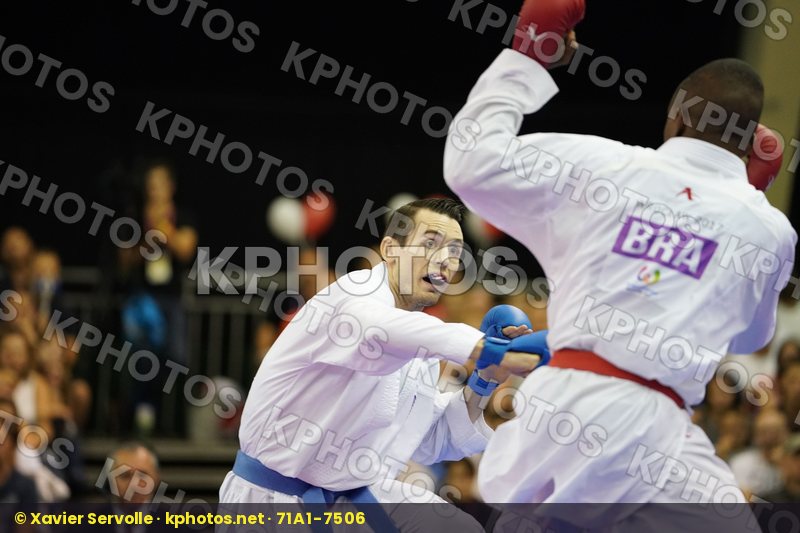 Brazil bronze match Male Kumite -75kg Scott Thomas USA Verissimo Hernanit