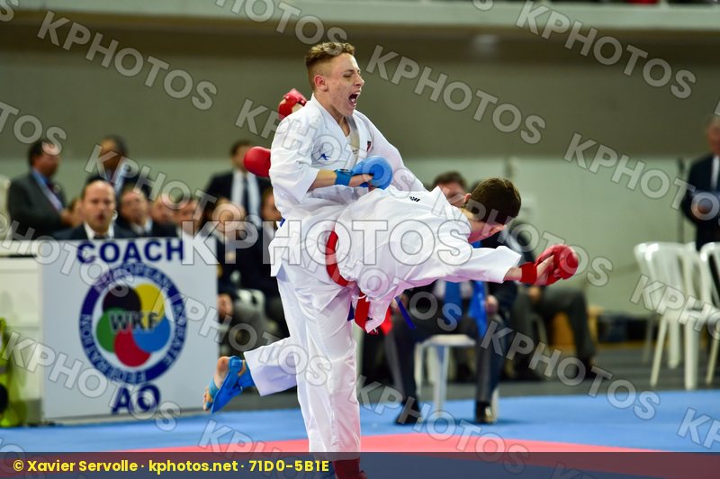 -55 Kg France Italy Junior Kumite Male Marchese Samuele Merienne