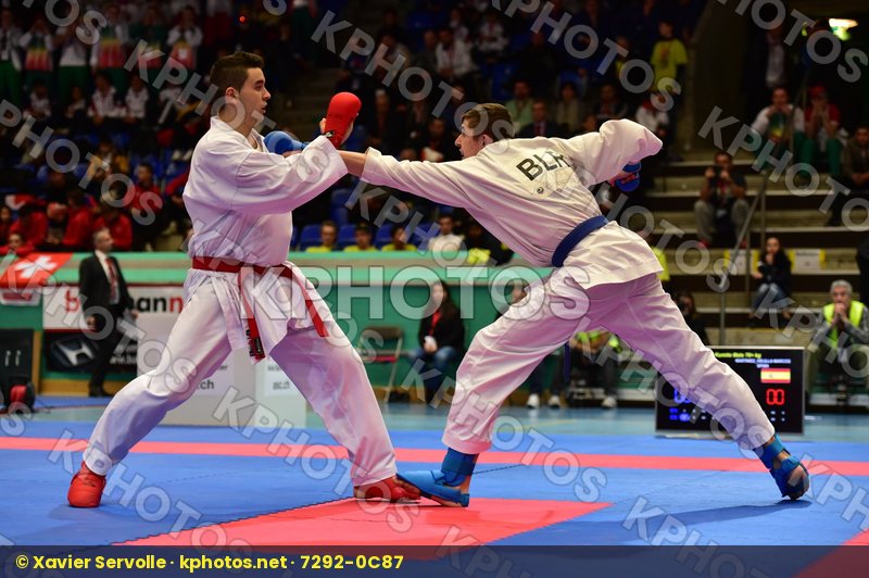 +76 Kg Belarus finals junior kumite male Martinez_Velilla Marcos