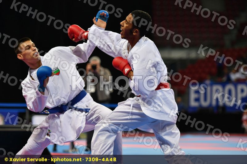 Bulgaria, Cadet kumite male -63 kg, France, Salmi Younesse, Vaka