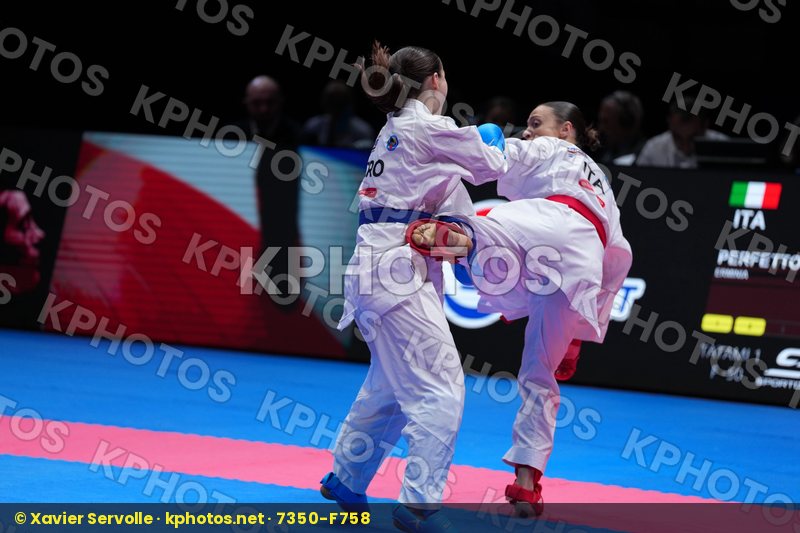 PERFETTO ERMINIA (ITALY) vs SGARDELLI EMA (CROATIA) in Female Kumite -50 Kg - Final Bout