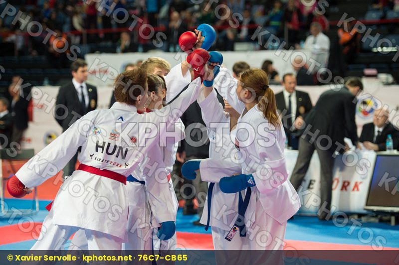 female Hungary kumite team top Turkey