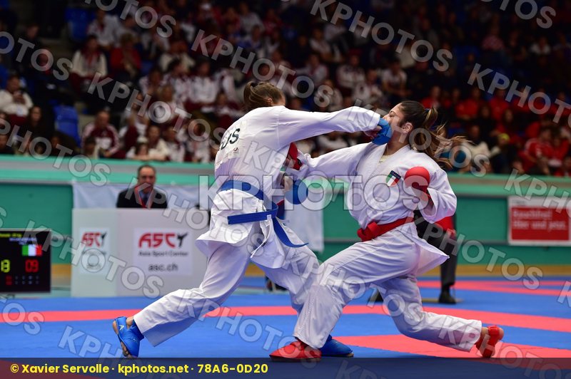 -55kg Finashkina Valeria italy kumite Riccardi Federica Russian