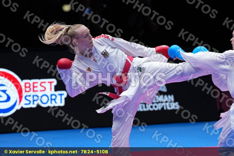 BITSCH MIA (GERMANY) vs WARLING JENNIFER (LUXEMBOURG) in Female Kumite -55 Kg - Final Bout