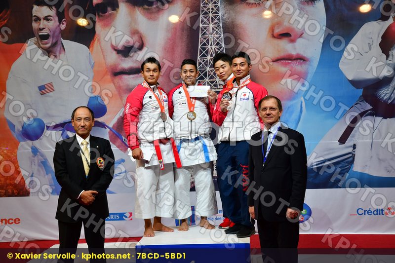 Horiba Yuhei Japan Kinjo Arata Kiyuna Ryo Male kata podium Shimb