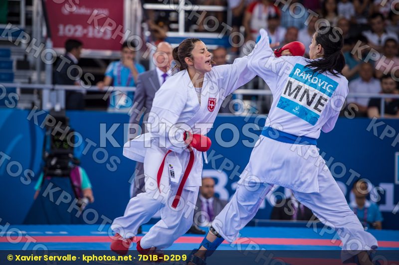 -68 kg bronze finals kumite Montenegro Quirici Elena Rakovic Mar