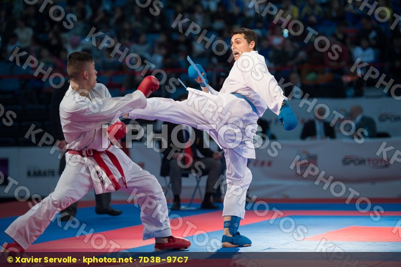 -67 kg bronze match Dacosta Steven France kumite Rasero Ruiz Man