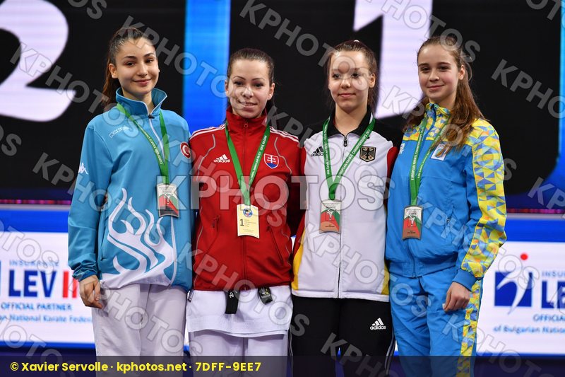 Germany Junior kumite female -48 kg Kmit Solomiya podium Schimpf