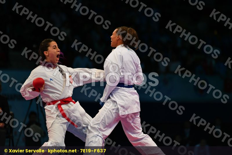 Female kumite 68+ kg Florentin Anne laure France Hocaoglu Meltem