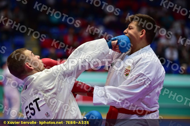 +76 Kg Estonia Honing Adam Buda hungary junior kumite male Samle