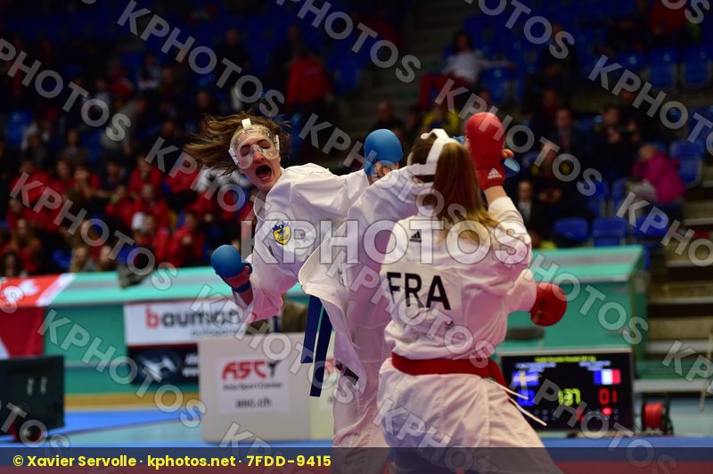 +54kg cadet female finals france kumite Lindstrom Madeleine Segu