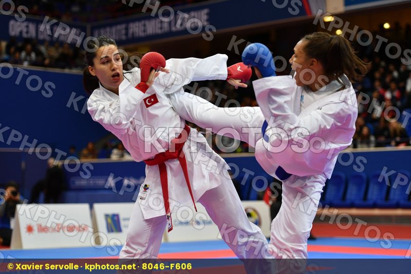 Female kumite 68+ kg Florentin Anne laure France Hocaoglu Meltem