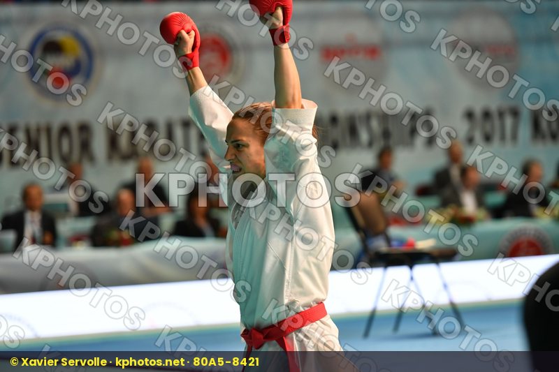 Female kumite -61 kg France Ignace Lucie Prekovic Jovana Serbia