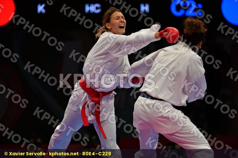 Female kumite 68+ kg France Kloucha Sofia Slovakia Tatarova Domi