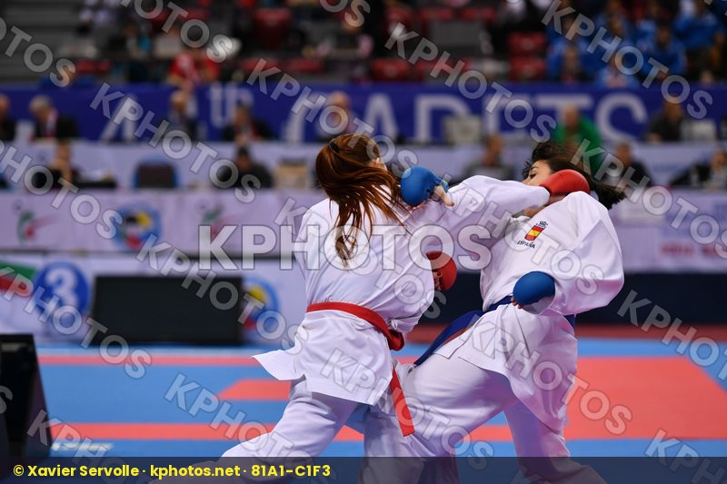 Espinosa lopez Maria Miastkovska Anastasiia Spain U21 kumite fem