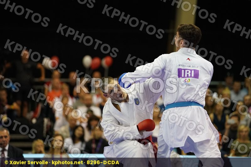Asiabari Aliasghar Gold match Horuna Stanislav Iran Islamic Republic of Male Kumite -75kg Ukraine
