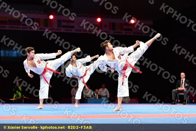 Gankaku Male team kata Turkey Turkey Turkey