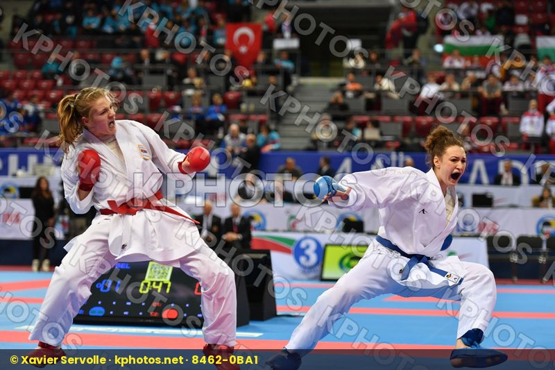 Belgium, Brognon Eva, Cadet kumite female 54+ kg, Milovanovic An