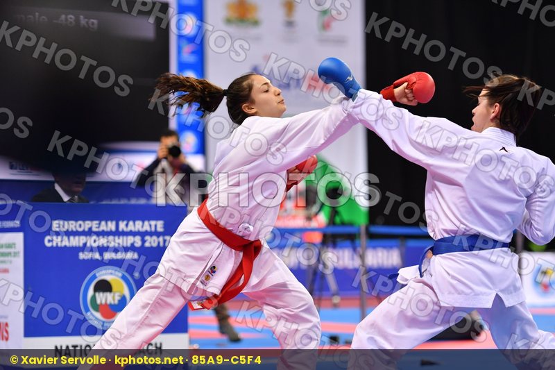 Junior kumite female -48 kg Slovakia Turkey Veisova Dominika Yem