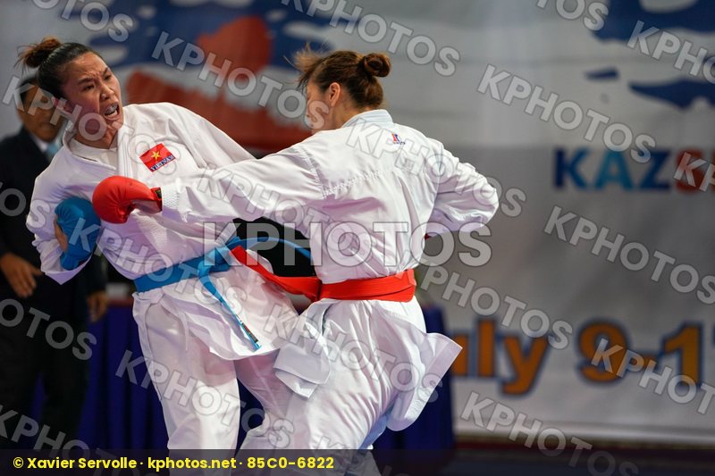 female kumite 68+ kg Japan Thi hong anh Nguyen Uekusa Ayumi Viet