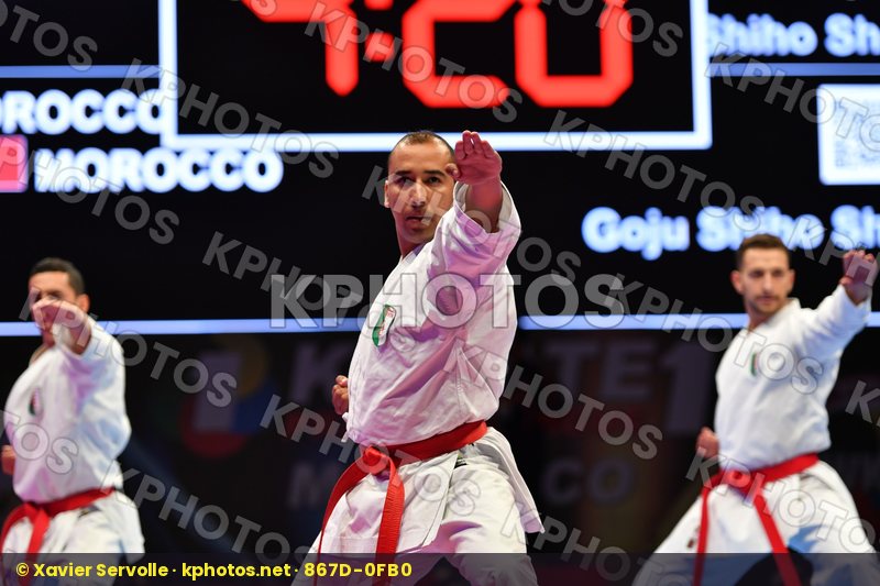 Goju shiho sho Male team kata Morocco Morocco Morocco