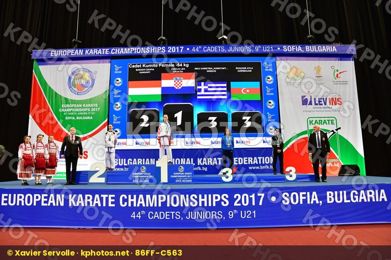 Azerbaijan Baranyi Zsofia Cadet kumite female -54 kg Croatia Gre