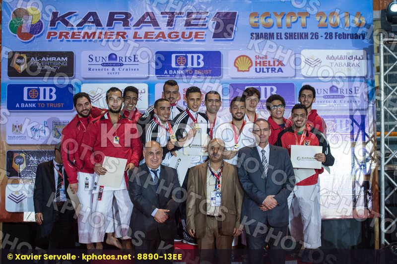 Egypt kata male Morocco podium team